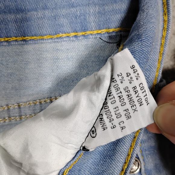 Just Jeans Light Blue Stretchy Skinny Jeans Size 11/12 High Rise Cotton Blend - Picture 6 of 8